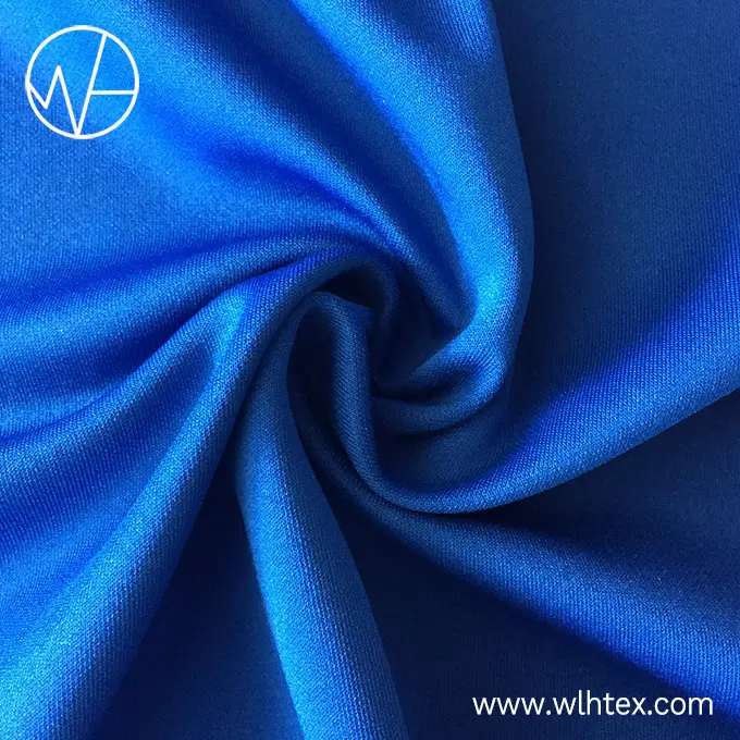 Double knit thick blue sandwich stretch scuba fabric