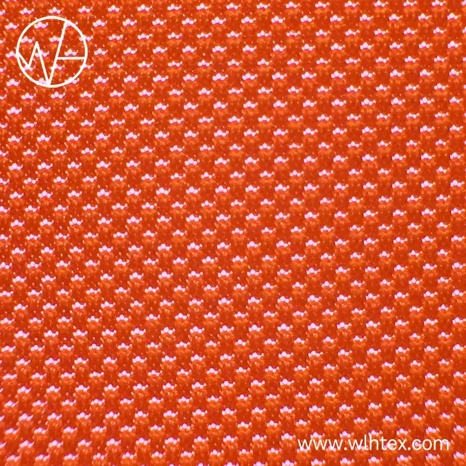 Orange polyester lycra stretch butterfly mesh fabric