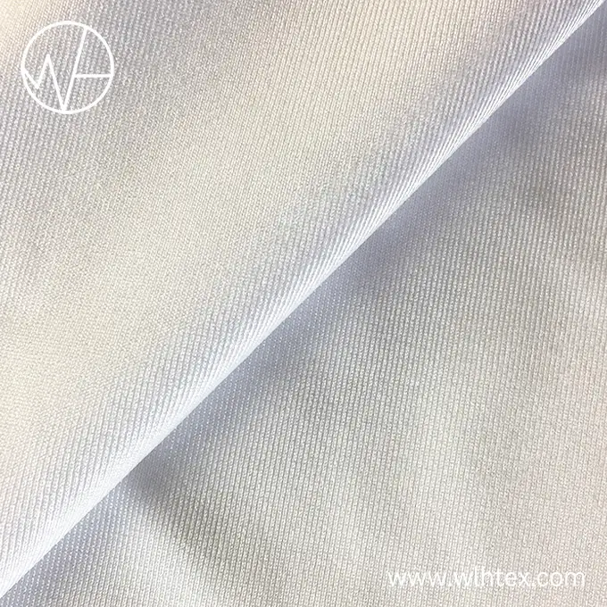 White heavy shiny knit polyester spandex football fabric