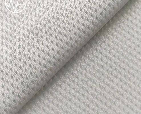 130 GSM recycled polyester white mesh fabric