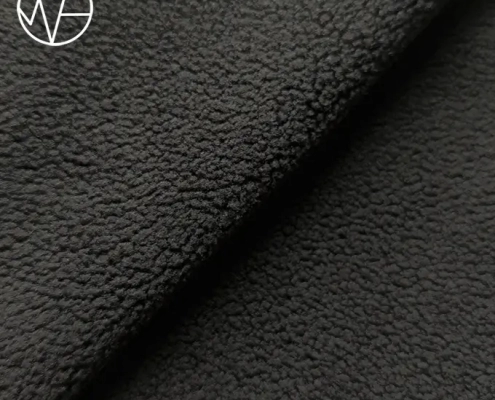 Poly spandex black stretch velour fabric ollie velvet
