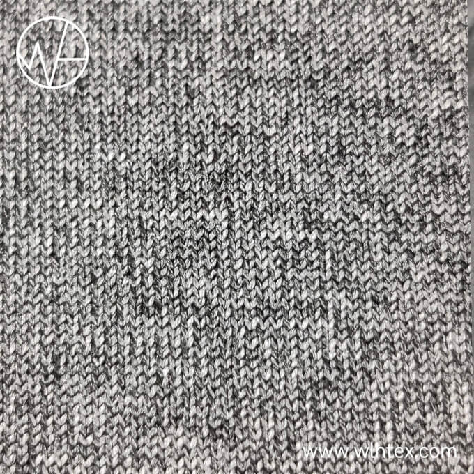 Polyester and elastane stretchy melange cationic fabric