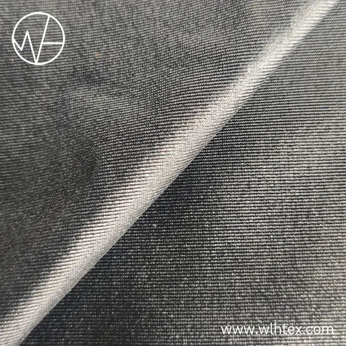 Black wet look spandex lycra nylon UPF 50+ fabric