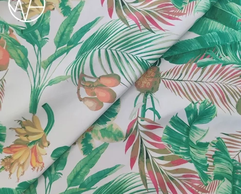 Tropical floral print cloth poly lycra bathing suit fabric